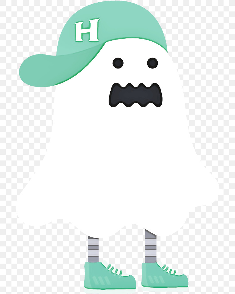 Ghost Halloween, PNG, 712x1026px, Ghost, Cartoon, Green, Halloween, Smile Download Free