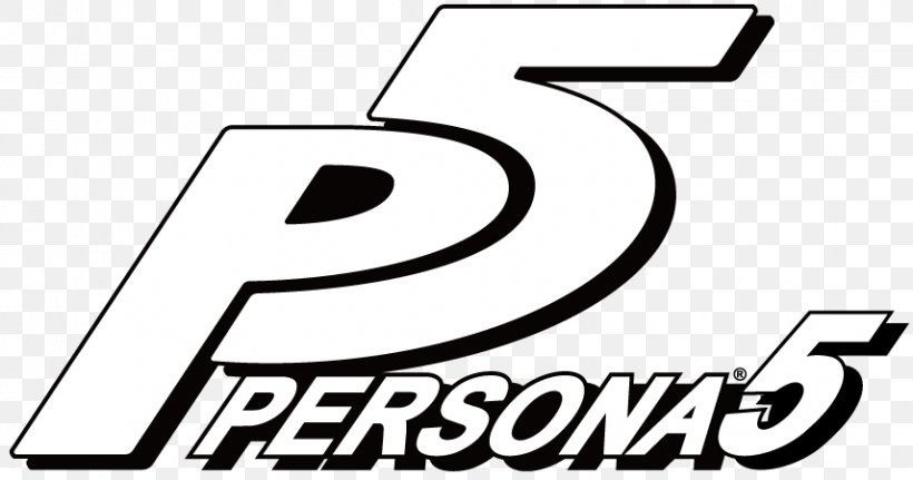 Persona 5 Logo Atlus Clip Art Les Confidents, PNG, 856x450px, Persona 5, Area, Area M Airsoft Koblenz, Atlus, Black And White Download Free