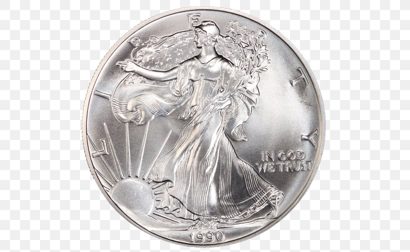 Coin American Silver Eagle American Gold Eagle, PNG, 504x504px, Coin, American Gold Eagle, American Silver Eagle, Bullion, Bullion Coin Download Free