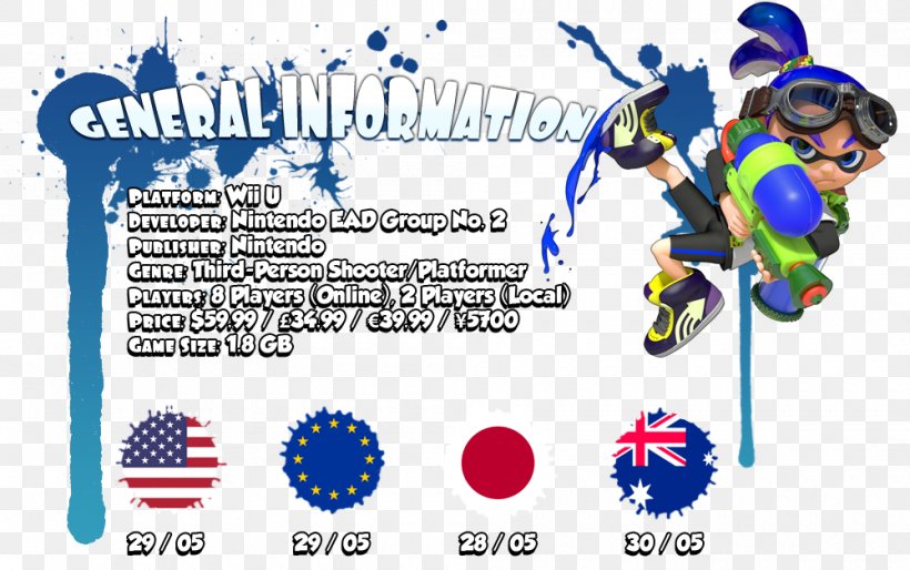 Splatoon 2 Wii U Video Game, PNG, 1000x628px, Splatoon, Area, Art, Brand, Character Download Free