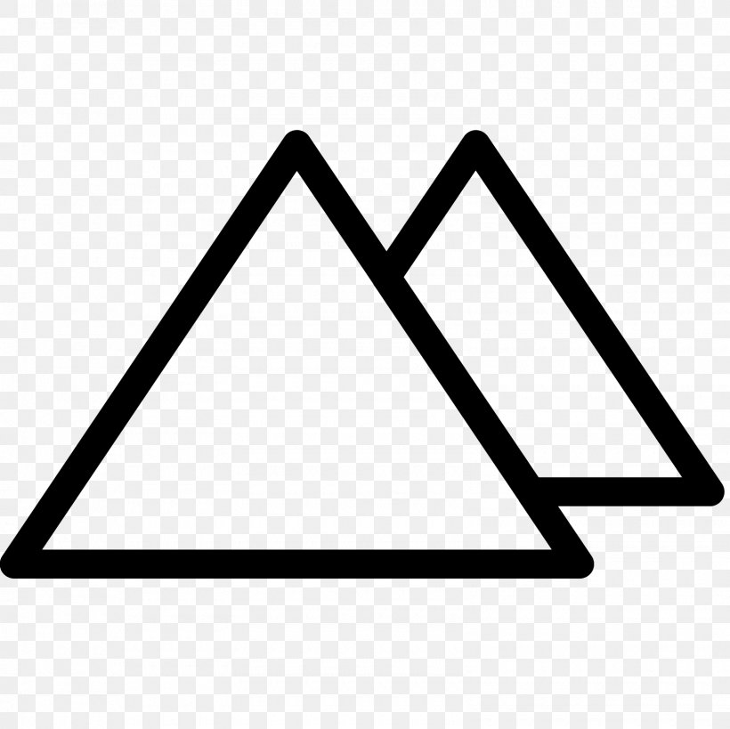 Pyramid, PNG, 1600x1600px, Pyramid, Area, Black, Black And White, Icon Design Download Free