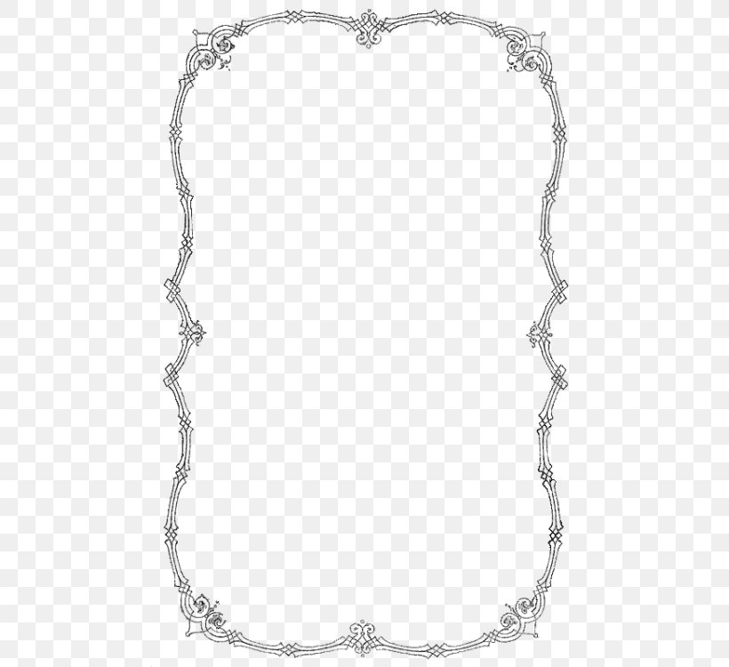 Borders And Frames Wedding Invitation Picture Frames Clip Art, PNG, 480x750px, Borders And Frames, Antique, Black And White, Body Jewelry, Chain Download Free