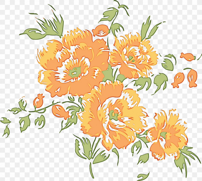 Floral Design, PNG, 1462x1311px, Drawing Flower, Cut Flowers, English Marigold, Floral Design, Floral Drawing Download Free
