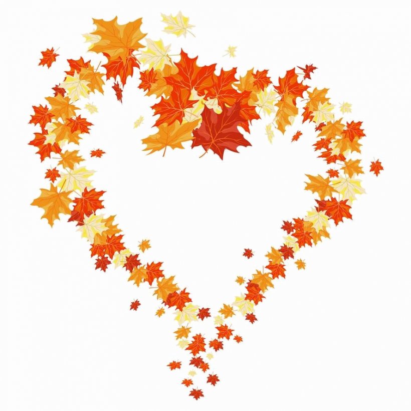 Autumn Leaf Color Heart Clip Art, PNG, 888x888px, Autumn, Autumn Leaf Color, Color, Heart, Leaf Download Free