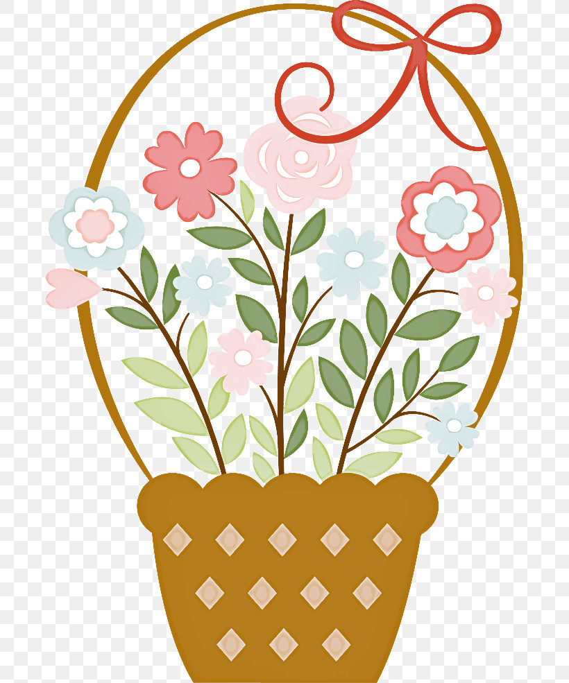 Flower Bouquet Basket, PNG, 688x985px, Flower Bouquet Basket, Baking Cup, Cut Flowers, Flower, Flowerpot Download Free
