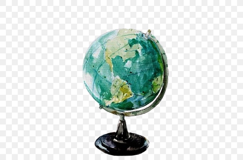 Globe World Watercolor Painting, PNG, 498x540px, Globe, Art, Drawing, Earth, Map Download Free