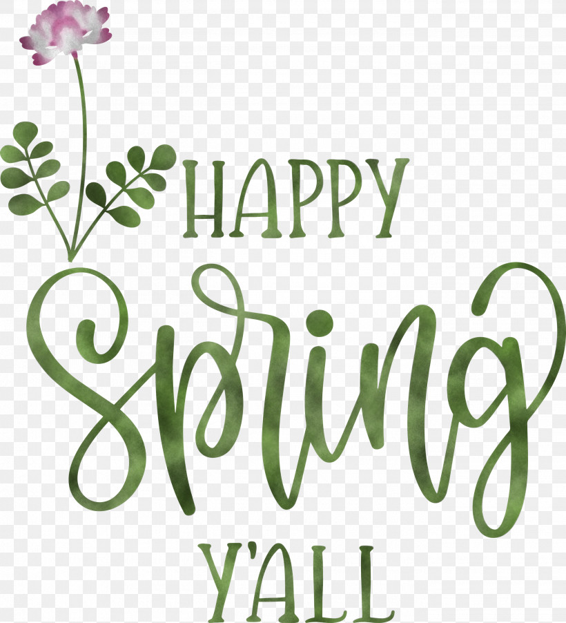 Happy Spring Spring, PNG, 2725x2999px, Happy Spring, Calligraphy, Cut Flowers, Floral Design, Flower Download Free