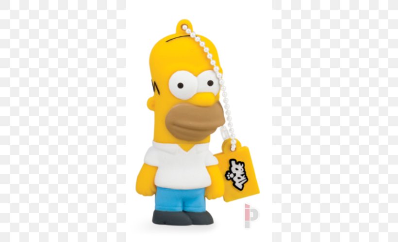 Homer Simpson Bart Simpson The Simpsons: Tapped Out Lisa Simpson USB Flash Drives, PNG, 500x500px, Homer Simpson, Bart Simpson, Bird, Computer, Computer Data Storage Download Free