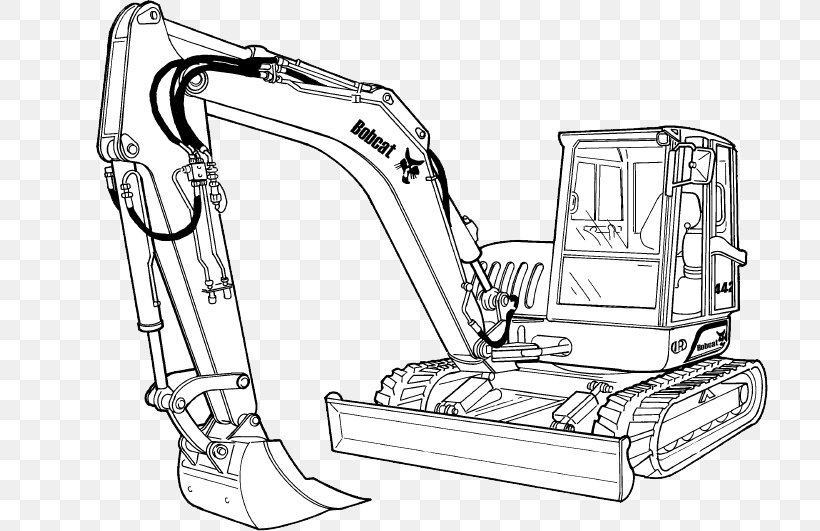 Compact Excavator Machine Bobcat Company Backhoe, PNG, 717x531px, Compact Excavator, Artwork, Auto Part, Automotive Design, Backhoe Download Free