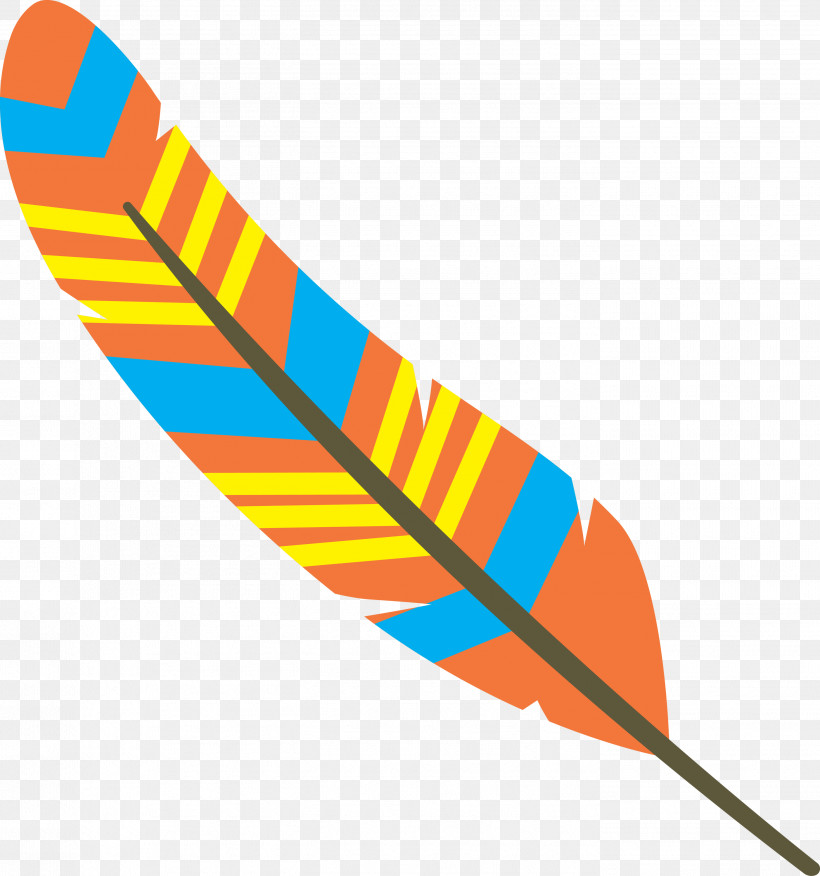 Yellow Line Meter, PNG, 2806x3000px, Cartoon Feather, Line, Meter, Vintage Feather, Watercolor Feather Download Free