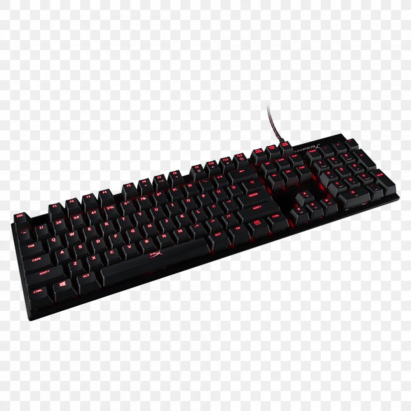 Computer Keyboard Kingston HyperX Alloy HyperX Alloy FPS Pro Mechanical Gaming Keyboard HyperX Alloy FPS USB QWERTZ German Black XBox Cherry, PNG, 1000x1000px, Computer Keyboard, Cherry, Computer Component, Computer Mouse, Corsair Gaming Strafe Download Free