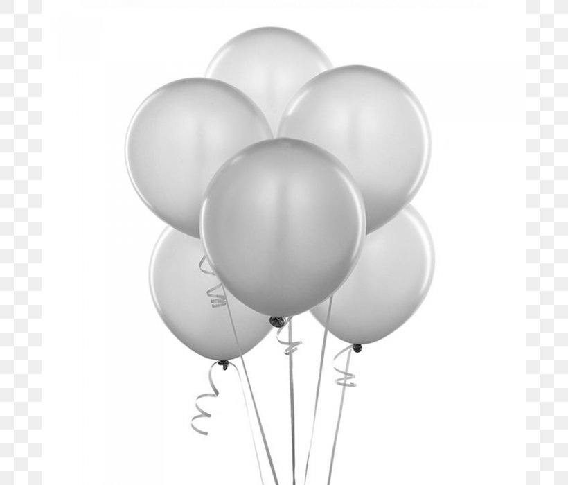 Balloon Party Birthday Paper Silver, PNG, 800x700px, Balloon, Birthday, Black And White, Bopet, Gift Download Free