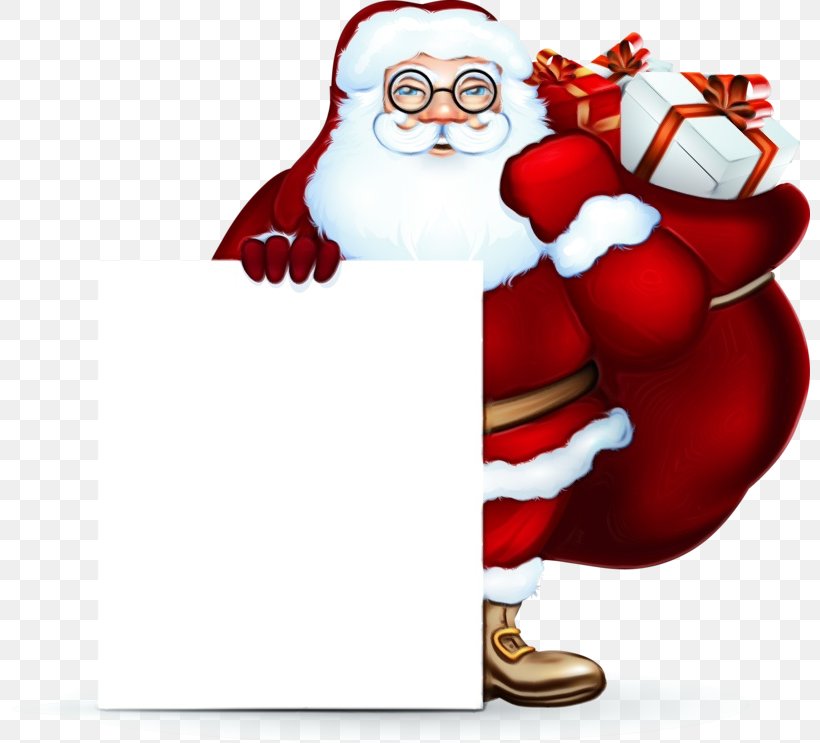 Santa Claus, PNG, 800x743px, Watercolor, Cartoon, Christmas, Fictional Character, Paint Download Free