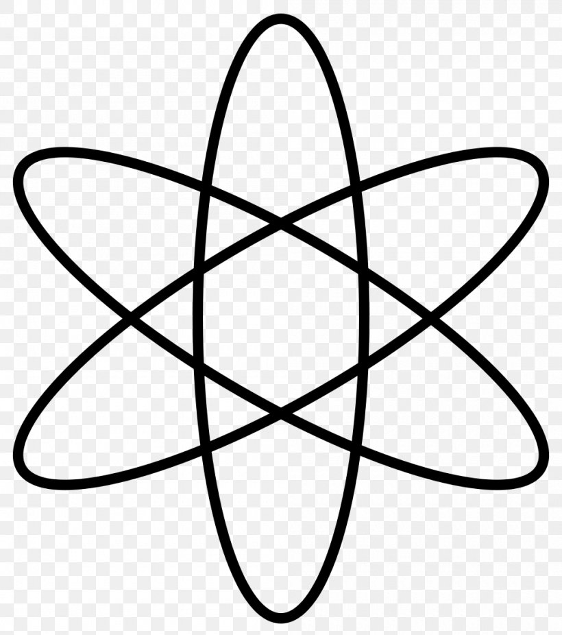 Atom Symbol Clip Art, PNG, 1000x1130px, Atom, Area, Atomic Mass, Black, Black And White Download Free