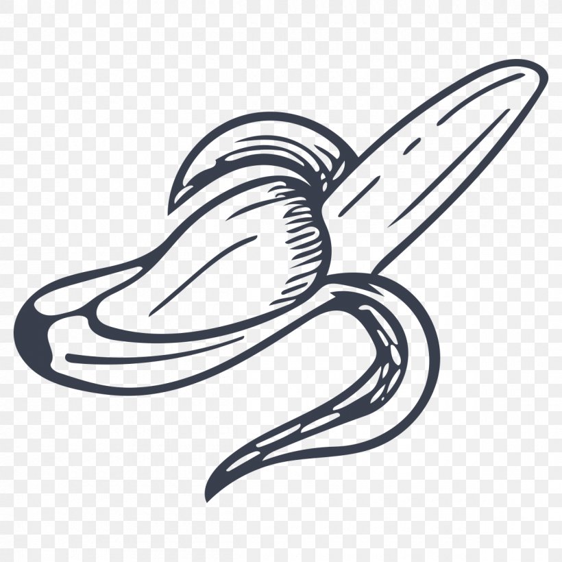Banana Auglis Clip Art, PNG, 1200x1200px, Banana, Art, Auglis, Black And White, Cake Download Free