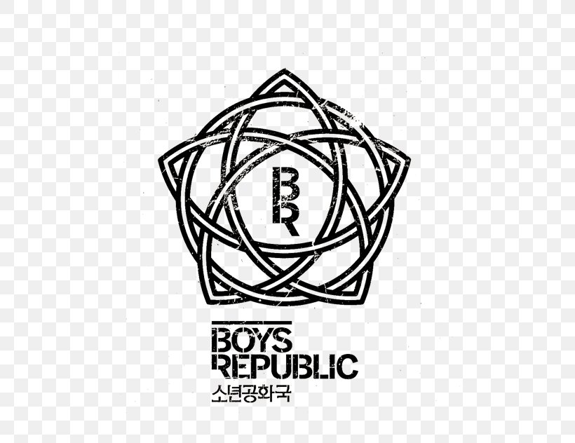 Boys Republic South Korea Identity K-pop BTS, PNG, 589x632px, Boys Republic, Area, Artwork, Black And White, Brand Download Free