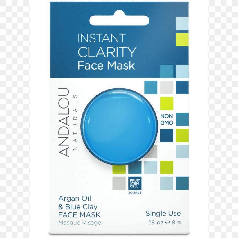 Facial Mask Clay Andalou Naturals Amazon.com, PNG, 1000x1000px, Facial Mask, Amazoncom, Blue, Brand, Cell Download Free