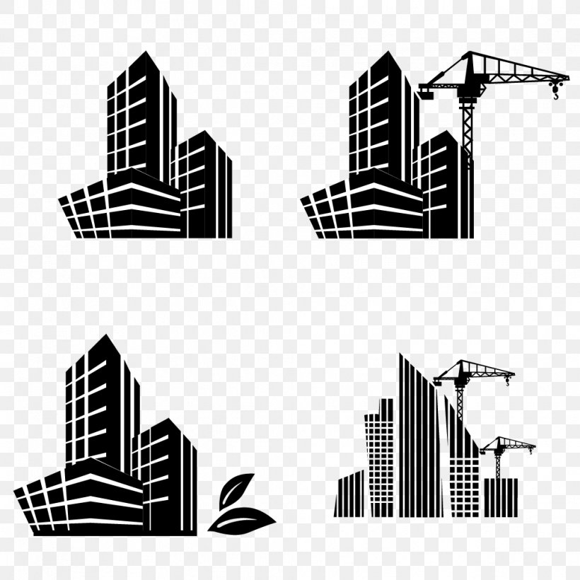 Logo Building Architecture Facade Graphics, PNG, 1016x1016px, Logo, Architecture, Black And White, Brand, Building Download Free