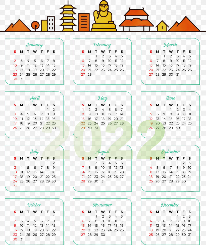 Calendar System Calendar Year 2022, PNG, 2521x3000px, Watercolor, Calendar, Calendar System, Calendar Year, Month Download Free