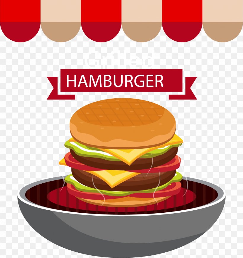 Hamburger Image Vector Graphics Adobe Photoshop, PNG, 1961x2083px, Hamburger, Color, Designer, Dish, Fast Food Download Free