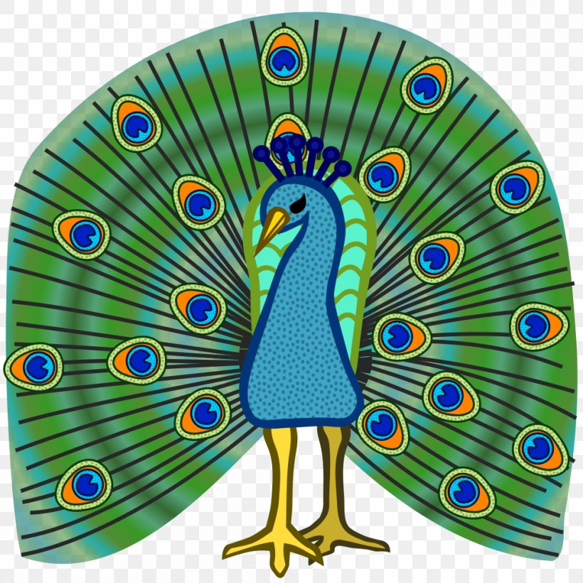 Bird Asiatic Peafowl Clip Art, PNG, 1000x1000px, Bird, Asiatic Peafowl, Beak, Color, Feather Download Free