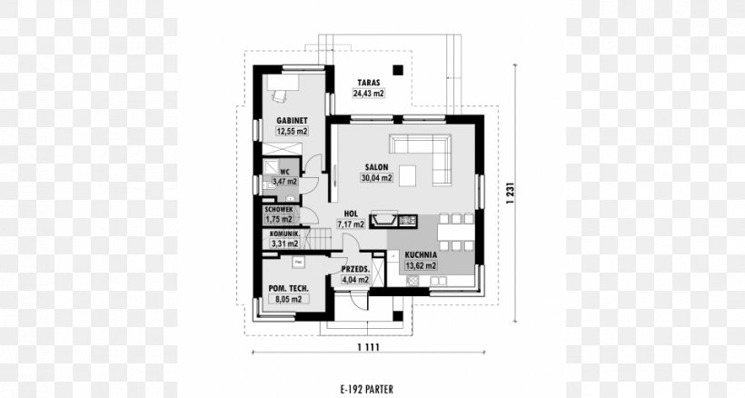 Floor Plan House Powierzchnia Zabudowy Gable Roof, PNG, 958x512px, Floor Plan, Area, Attic, Black And White, Building Download Free