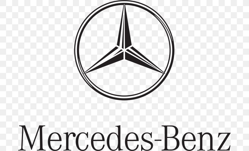 Mercedes-Benz Logo Emblem Mercedes-Stern Symbol, PNG, 700x497px, Mercedesbenz, Area, Black And White, Brand, Emblem Download Free