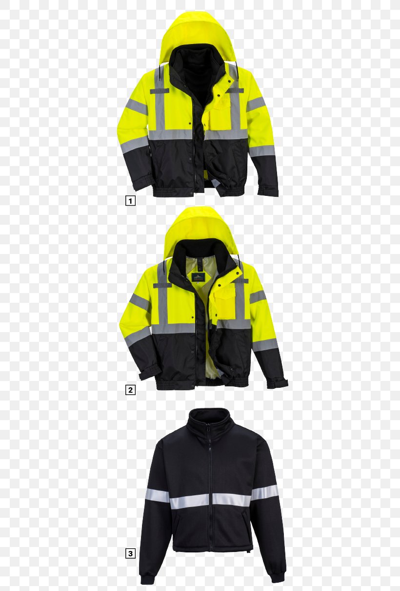 High-visibility Clothing Jacket Sleeve T-shirt Portwest, PNG, 400x1210px, Highvisibility Clothing, Brand, Clothing, Coat, Flight Jacket Download Free