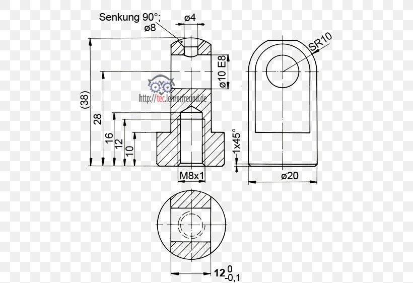 Technical Drawing Engineering Drawing Bohrung Multiview Projection, PNG, 524x562px, Technical Drawing, Altxaera, Architectural Drawing, Area, Artwork Download Free