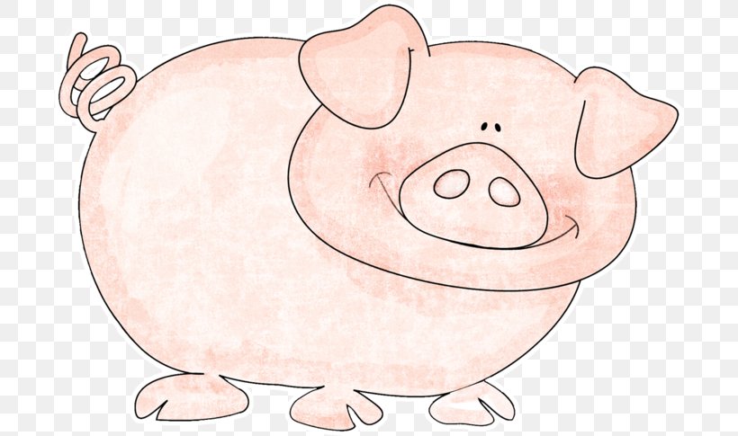 Domestic Pig Clip Art, PNG, 699x485px, Watercolor, Cartoon, Flower, Frame, Heart Download Free