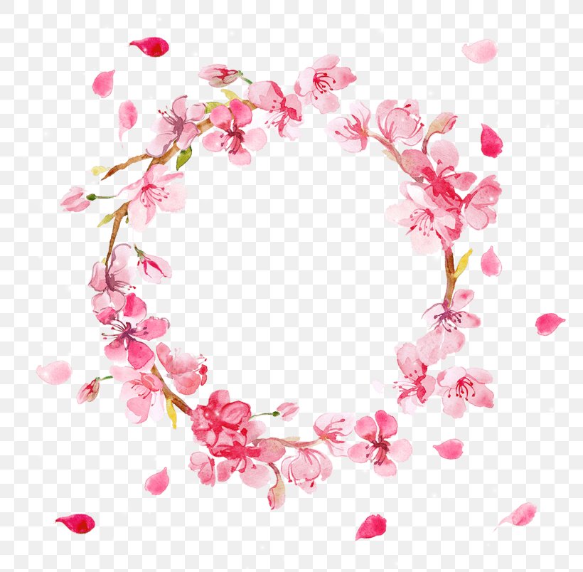 Flower Wreath Cherry Blossom Stock Photography, PNG, 804x804px, Flower, Blossom, Branch, Cherry Blossom, Floral Design Download Free