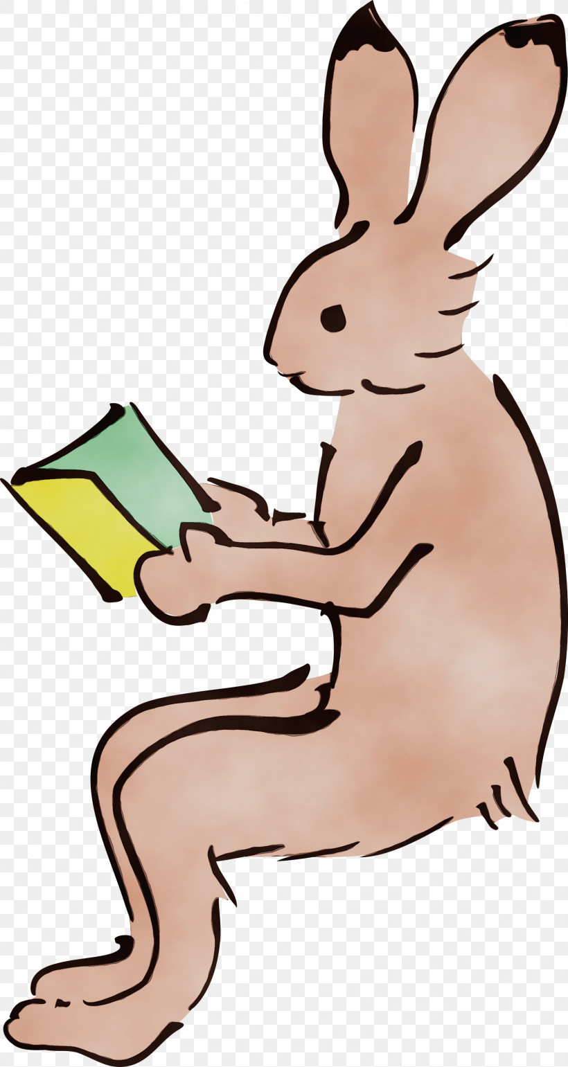 Hares Cartoon Tail Animal Figurine Rabbit, PNG, 1596x3000px, Reading, Animal Figurine, Biology, Book, Cartoon Download Free
