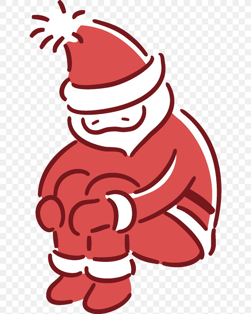 Santa Claus, PNG, 628x1024px, Red, Cartoon, Fictional Character, Santa Claus, Sticker Download Free