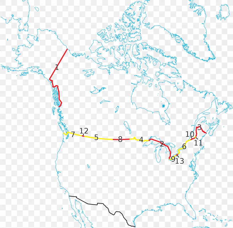Canada–United States Border Map, PNG, 2000x1958px, United States, Area, Border, Borders Of The United States, Canada Download Free
