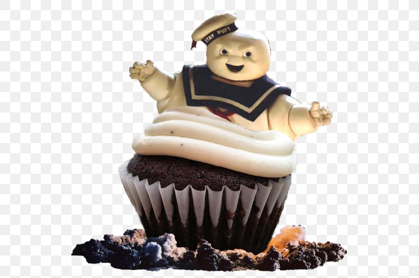 Cupcake Stay Puft Marshmallow Man Buttercream Muffin Biscuits, PNG, 544x544px, Cupcake, Biscuits, Buttercream, Cake, Chocolate Download Free