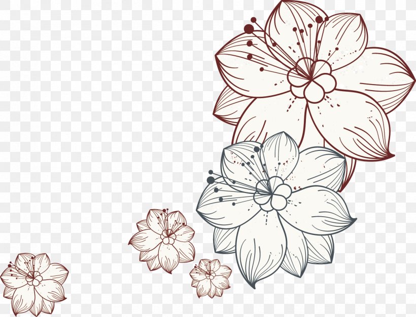 Designer Bud Cut Flowers, PNG, 1417x1082px, Designer, Area, Black And White, Bud, Cut Flowers Download Free