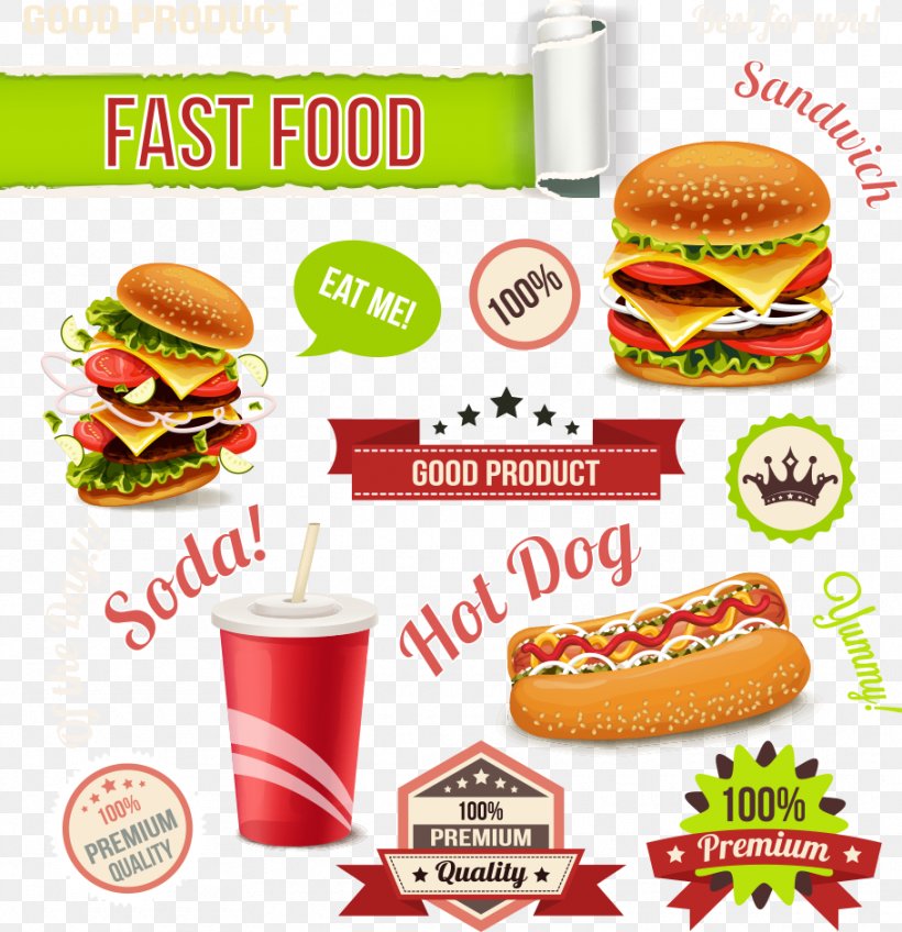 Hot Dog Hamburger Fast Food Veggie Burger French Fries, PNG, 910x942px, Fizzy Drinks, American Food, Brand, Burger King, Cheeseburger Download Free