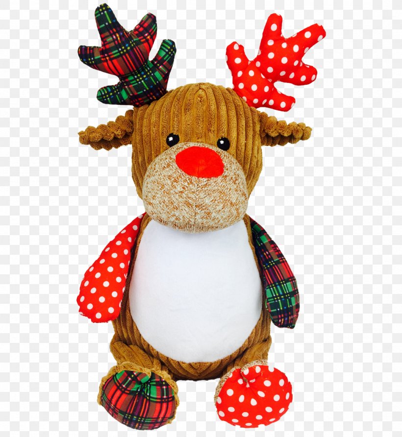 Reindeer Stuffed Animals & Cuddly Toys Christmas Bear Embroidery, PNG, 1076x1171px, Watercolor, Cartoon, Flower, Frame, Heart Download Free