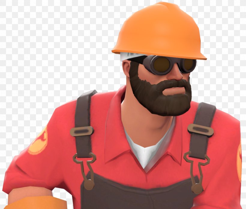 Team Fortress 2 Video Games Engineering Source Filmmaker, PNG, 890x755px, Team Fortress 2, Beard, Cap, Construction Worker, Cosmetics Download Free