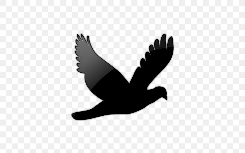 Bird Columbidae Flight Clip Art, PNG, 512x512px, Bird, Beak, Bird Flight, Bird Of Prey, Black And White Download Free