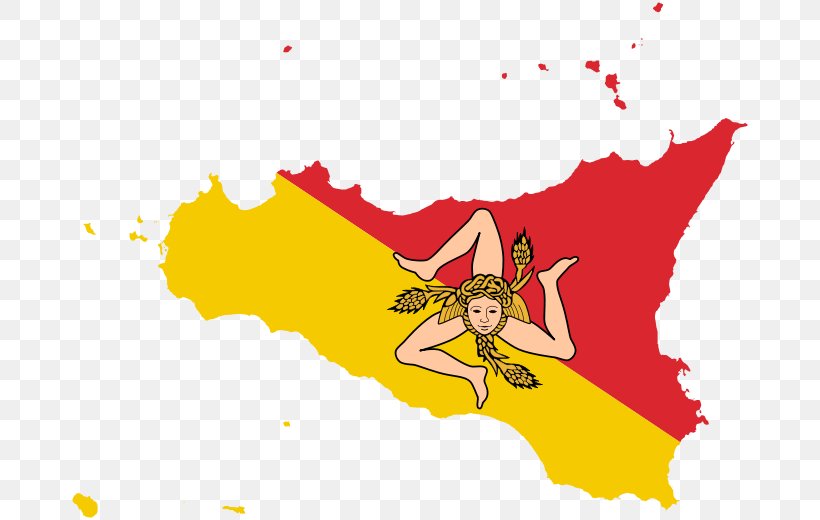 Flag Of Sicily Sicilian Clip Art, PNG, 680x520px, Sicily, Area, Art, Cartoon, Fictional Character Download Free