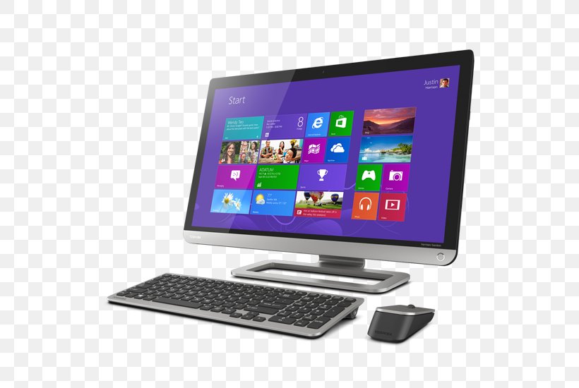 Dell Toshiba All-in-one Laptop Desktop Computers, PNG, 550x550px, Dell, Allinone, Computer, Computer Hardware, Computer Monitor Download Free