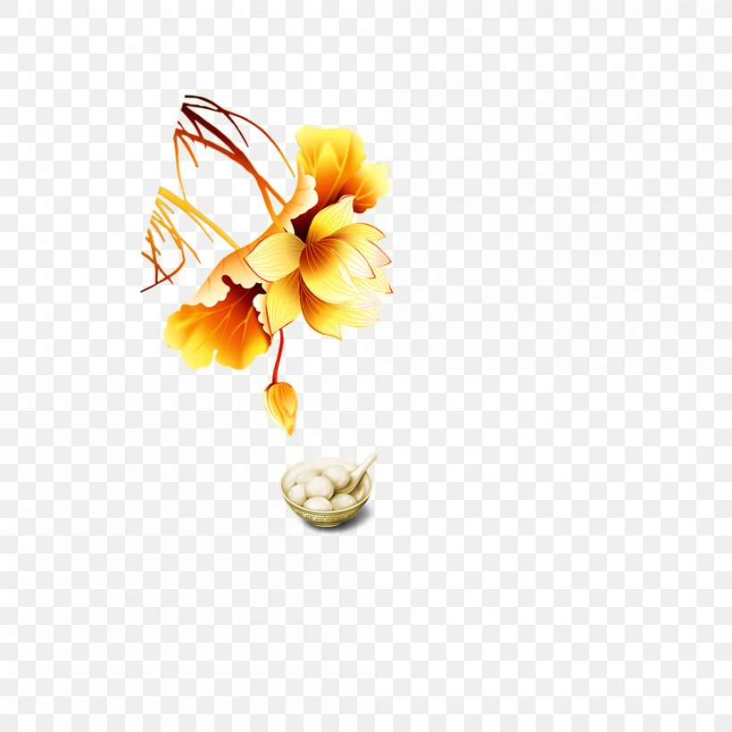 Tangyuan Yellow Gold Nelumbo Nucifera, PNG, 2000x2000px, Tangyuan, Body Jewelry, Cut Flowers, Flower, Flowering Plant Download Free