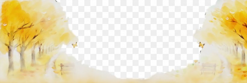 White Sky Yellow Daytime Cloud, PNG, 2000x678px, Watercolor, Atmosphere, Cloud, Daytime, Paint Download Free