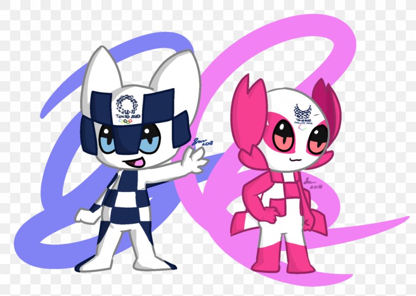 2020 Summer Olympics Tokyo Mascot Miraitowa And Someity DeviantArt, PNG, 1060x754px, Watercolor, Cartoon, Flower, Frame, Heart Download Free