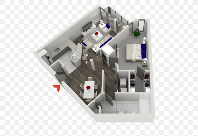 Studio Apartment House Plan Floor Plan, PNG, 1024x706px, 3d Floor Plan, Apartment, Bedroom, Cheap, Electronic Component Download Free