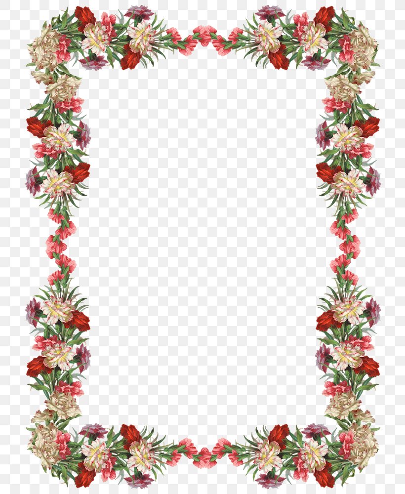 Border Flowers Picture Frames Clip Art, PNG, 738x1000px, Border Flowers, Blume, Christmas Decoration, Cut Flowers, Decor Download Free
