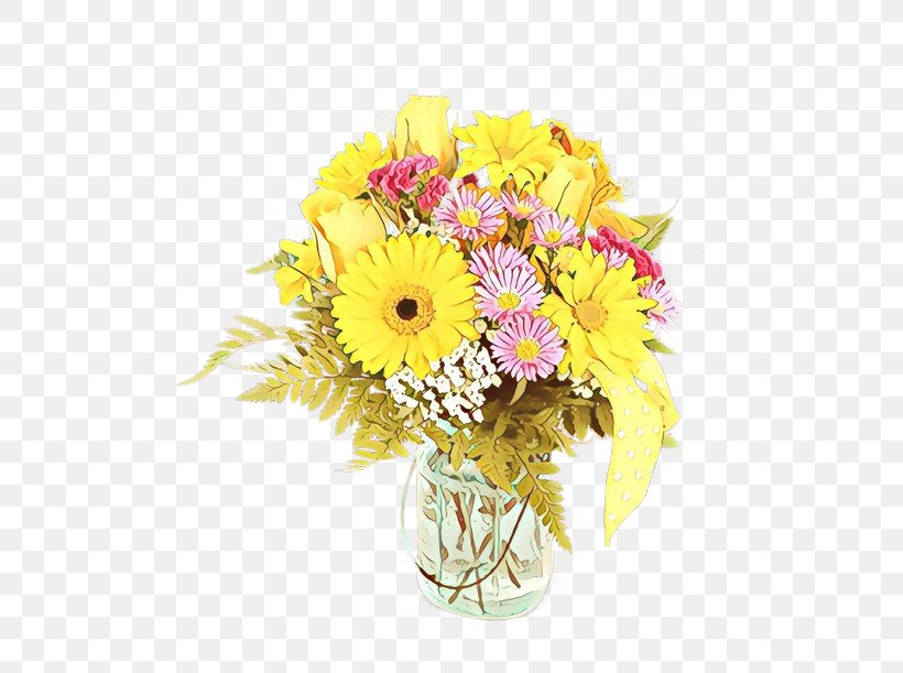 Flower Flowering Plant Bouquet Cut Flowers Gerbera, PNG, 500x611px, Cartoon, Barberton Daisy, Bouquet, Cut Flowers, Floristry Download Free