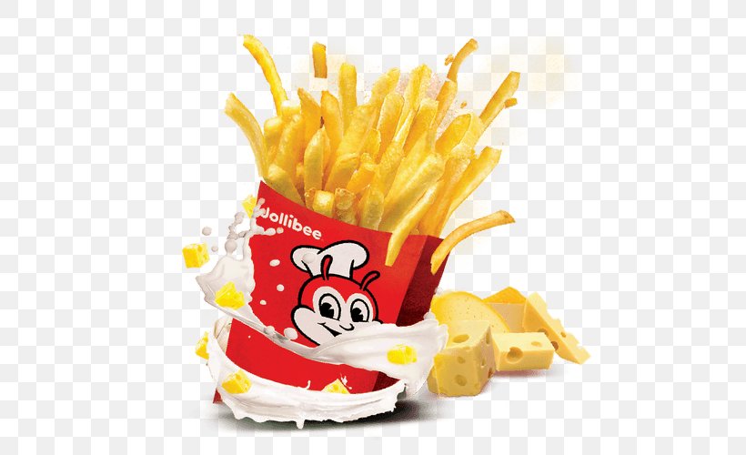 French Fries Jollibee Maximark Cộng Hòa Hamburger Sundae Kids' Meal, PNG, 500x500px, French Fries, Cheese, Cuisine, Fast Food, Fizzy Drinks Download Free