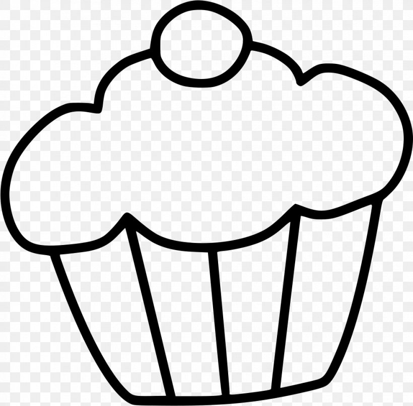 Muffin Cupcake Clip Art, PNG, 981x966px, Muffin, Black, Black And White, Cake, Cupcake Download Free